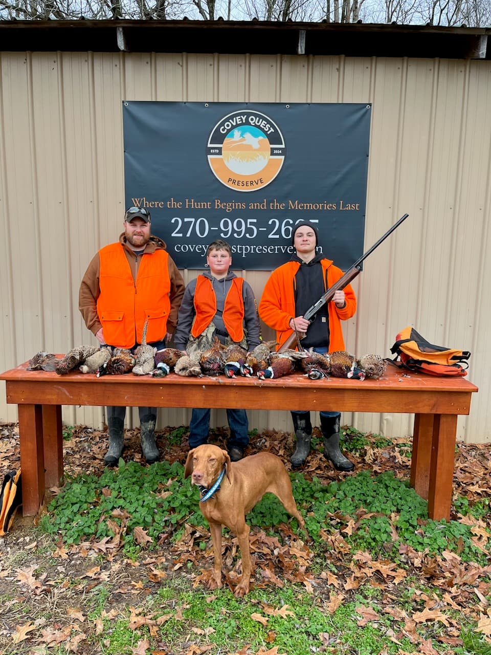 Covey Quest Preserve hunting ranch in Greensburg, Kentucky